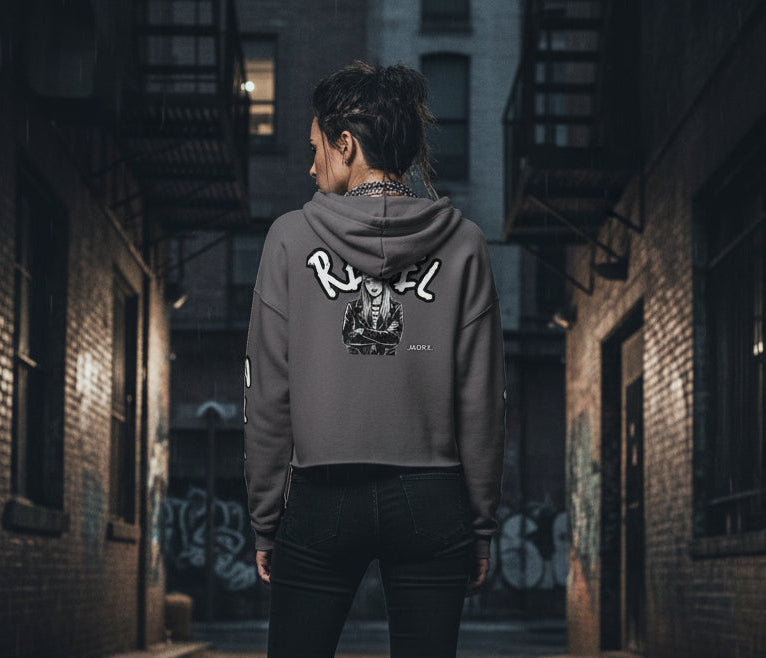 Gray hoodie on a white background